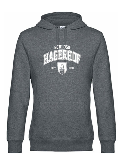 Schloss Hagerhof_Hoodie_College_dunkelgrau-weiss Schloss Hagerhof_Hoodie_College_dunkelgrau-weiss
