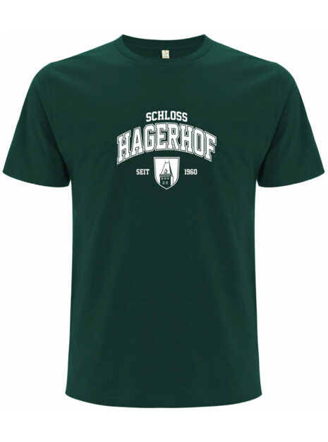 Schloss Hagerhof_T-Shirt_College_dunkelgruen-weiss Schloss Hagerhof_T-Shirt_College_dunkelgruen-weiss